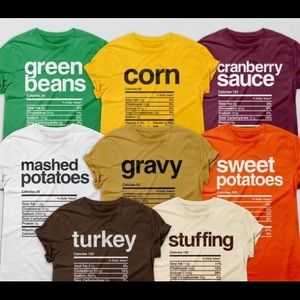 Thanksgiving nutrition facts Unisex Shirts